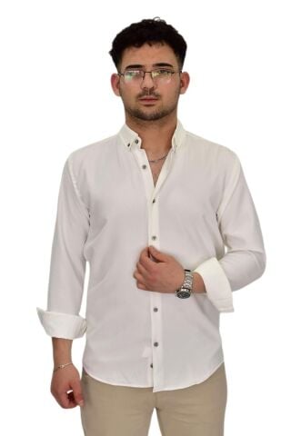 Erkek Spor Silim Fit Uzun Kol Gömlek G5019 BGL-ST04493