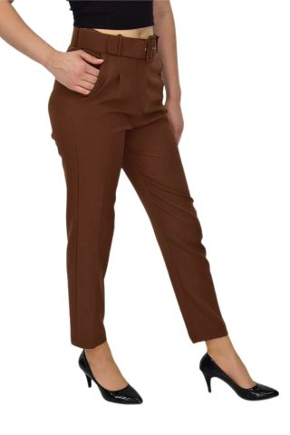 Kadın Büyük Beden Kemerli Pantolon BGL-ST03691