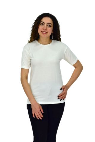 Kadın Yarım Kol Sıfıryaka Likralı Tişöt  BGL-ST04652