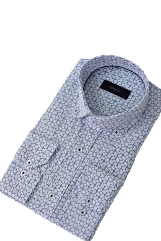 Erkek Uzunkol Piti Kareli Gömlek BGL-ST03798