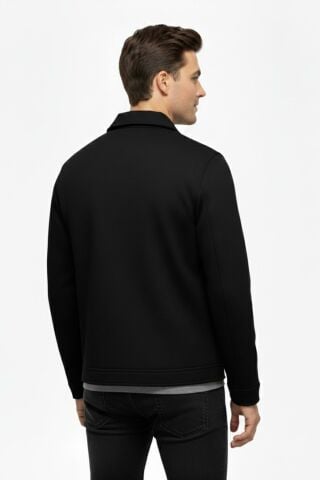 Erkek Siyah Silim Fit Mevsimlik Süet Spor Mont BGL-ST05016