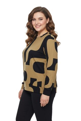 Kadın Sıfıryaka  Baskılı Bluz BGL-ST05111