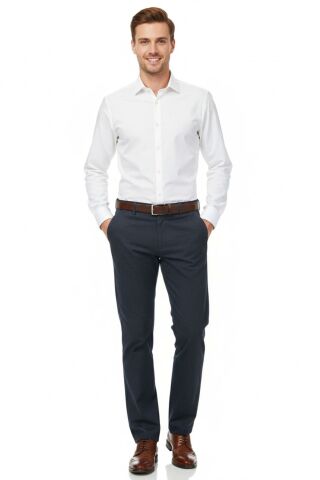 Erkek Regular Fit Klasik Pilesiz Kanvas Pantolon P1168 BGL-ST04796