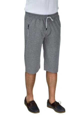 Erkek Rahat Kesim Düz Paça Likralı Kuş Gözü Kumaş Kapri BGL-ST04619