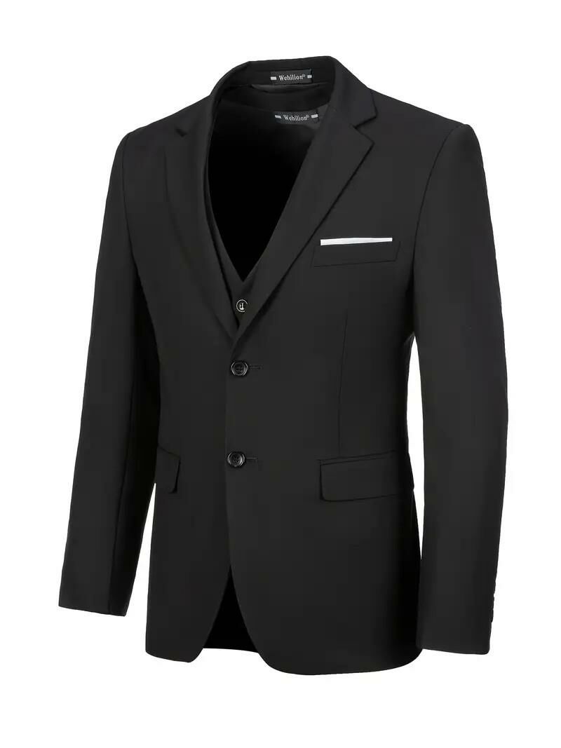 Erkek Lacivert Silim Fitt Yelekli Takım Elbise BGL-ST04304