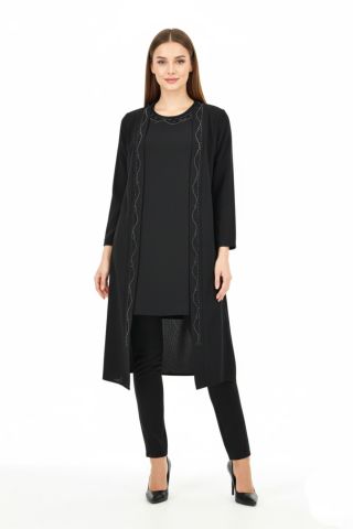 Kadın Taşlı 2 Li Kombin Elbise BGL-ST04712