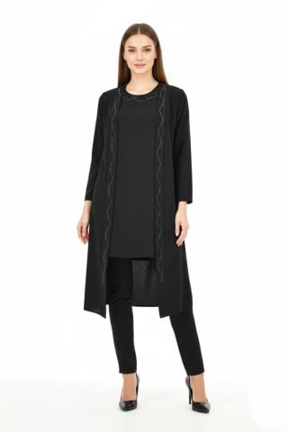 Kadın Taşlı 2 Li Kombin Elbise BGL-ST04712