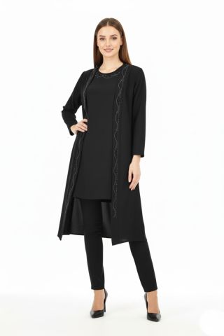 Kadın Taşlı 2 Li Kombin Elbise BGL-ST04712