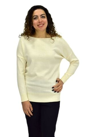 Kadın Kayık Yaka Spor Kazak 12489 BGL-ST04098