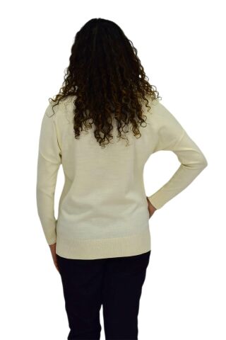 Kadın Kayık Yaka Spor Kazak 12489 BGL-ST04098