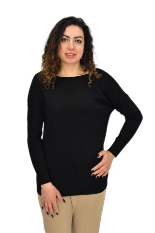 Kadın Kayık Yaka Spor Kazak 12489 BGL-ST04098