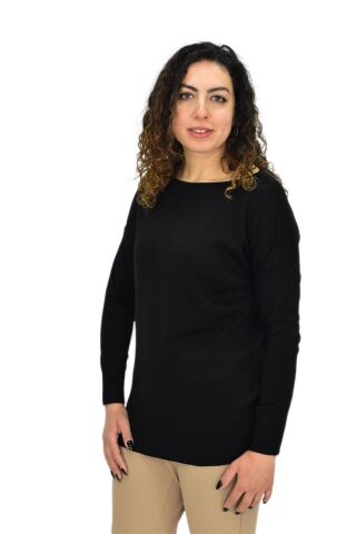 Kadın Kayık Yaka Spor Kazak 12489 BGL-ST04098