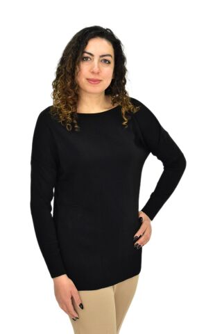 Kadın Kayık Yaka Spor Kazak 12489 BGL-ST04098