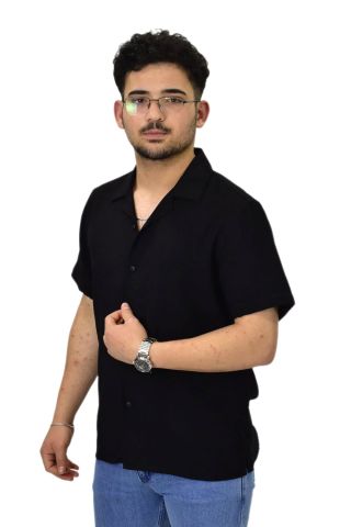 Erkek Spor Silim Fit Kısa Kol Gömlek G5031 BGL-ST04497