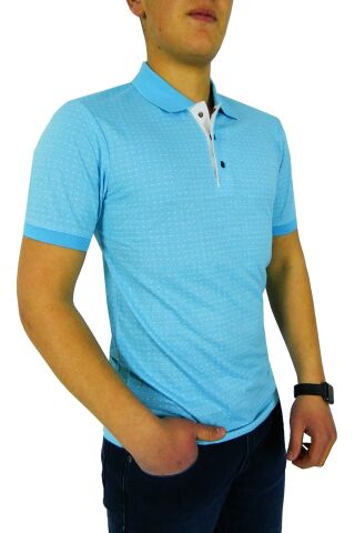 NAYKI ERKEK POLO YAKA JAKARLI T-SHİRT 19072 BGL-ST01042