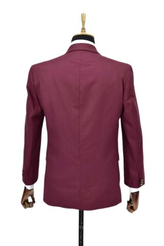 Erkek Bordo Renk, Kruvaze Tek Ceket Sivri Yaka BGL-KRV001
