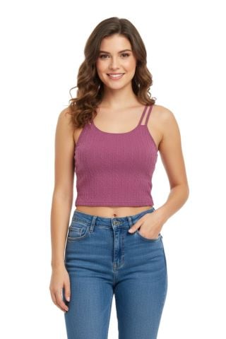 Kadın İp Askılı Pedli Crop 8136 BGL-ST03783