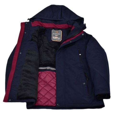 Erkek Büyük Beden Kapüşonlu Spor Mont 85129 BGL-ST04176