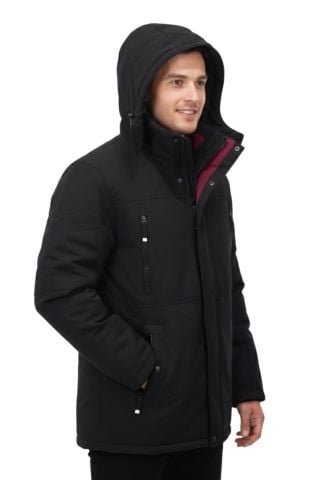 Erkek Büyük Beden Kapüşonlu Spor Mont 85129 BGL-ST04176