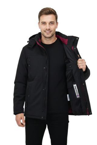 Erkek Büyük Beden Kapüşonlu Spor Mont 85129 BGL-ST04176