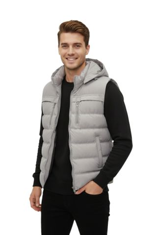 Erkek Kapüşonlu Spor Yelek 4021 BGL-ST04900