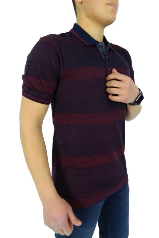 NAYKI ERKEK POLO YAKA RİNGEL JAKARLI T-SHİRT 19052 BGL-ST01043
