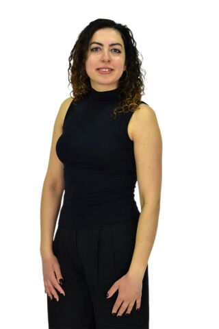 Kadın Düz Renk Vücuda Oturan Askılı Tişört BGL-ST04297