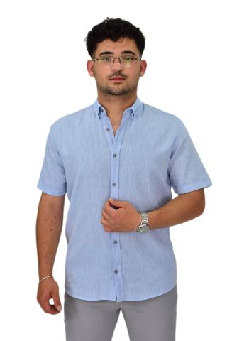 Erkek Pamuklu Yazlık Kısa Kol Gömlek 9664 BGL-ST04595