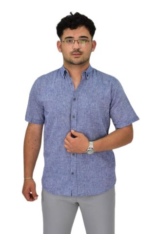 Erkek Pamuklu Yazlık Kısa Kol Gömlek 9664 BGL-ST04595