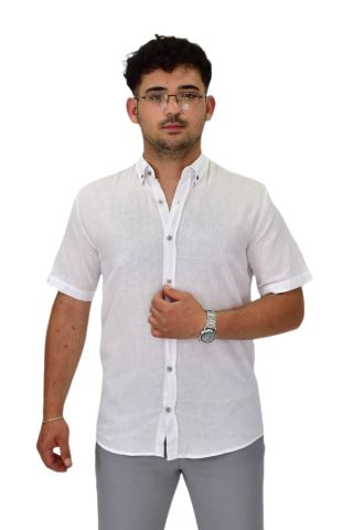 Erkek Pamuklu Yazlık Kısa Kol Gömlek 9664 BGL-ST04595