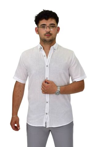 Erkek Pamuklu Yazlık Kısa Kol Gömlek 9664 BGL-ST04595