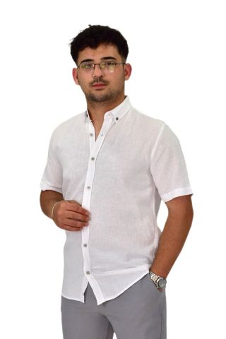 Erkek Pamuklu Yazlık Kısa Kol Gömlek 9664 BGL-ST04595