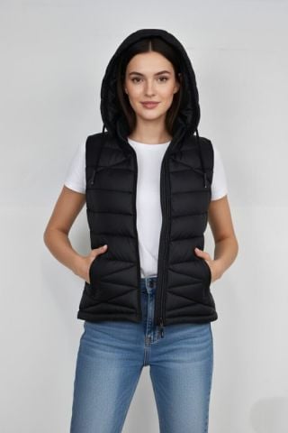 Kadın Kapüşonlu Spor Yelek 5002 BGL-ST04912