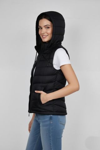 Kadın Kapüşonlu Spor Yelek 5002 BGL-ST04912