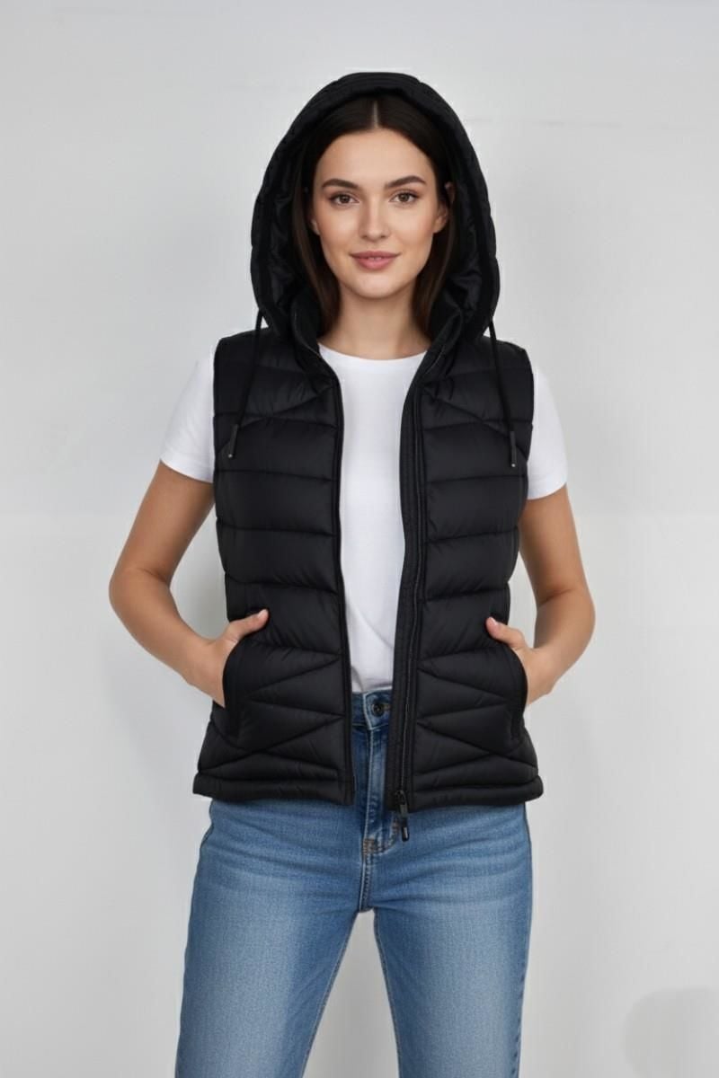 Kadın Kapüşonlu Spor Yelek 5002 BGL-ST04912