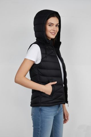 Kadın Kapüşonlu Spor Yelek 5002 BGL-ST04912