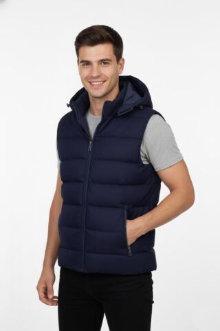 Erkek Spor Kapüşonlu Yelek Regular Kalıp 961-309 BGL-ST04874