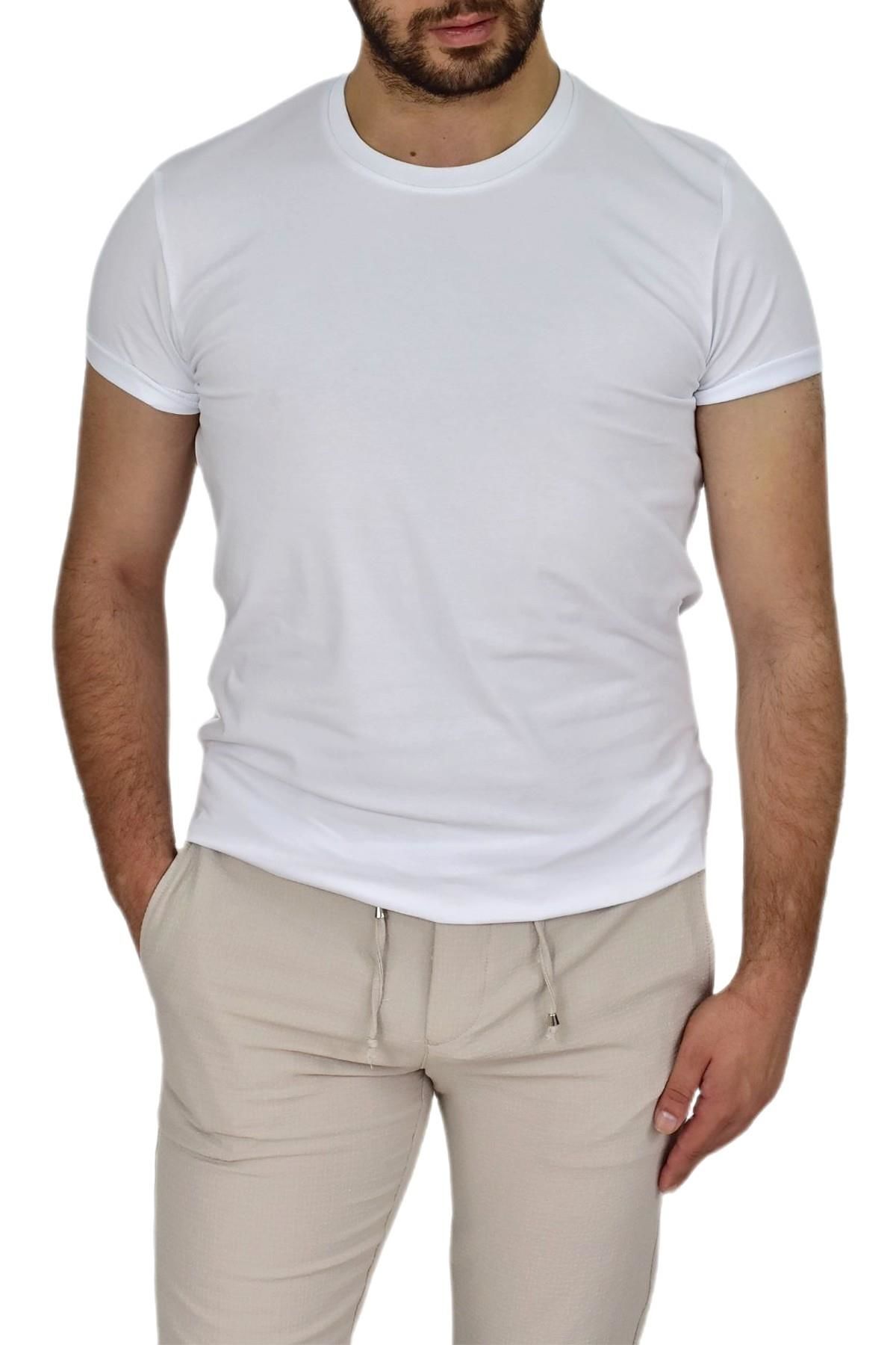 Erkek Sıfır Yaka Tişört 4380 BGL-ST03795