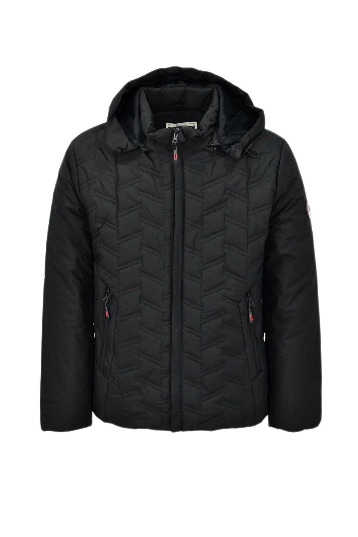 Erkek Kapüşonlu Kapitone Spor Mont  99506 BGL-ST04170