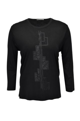 Kadın Uzun Kol Taşlı Bluz BGL-ST03787