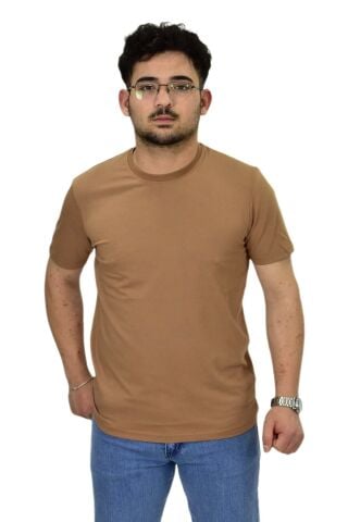 Erkek Büyük Beden Sıfıryaka Düz Likra Süprem Tişört 4385 BGL-ST04529