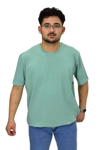 Erkek Büyük Beden Sıfıryaka Düz Likra Süprem Tişört 4385 BGL-ST04529