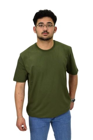 Erkek Büyük Beden Sıfıryaka Düz Likra Süprem Tişört 4385 BGL-ST04529