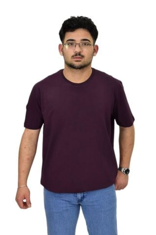 Erkek Büyük Beden Sıfıryaka Düz Likra Süprem Tişört 4385 BGL-ST04529