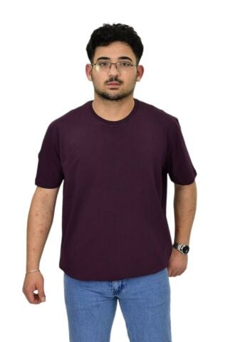 Erkek Büyük Beden Sıfıryaka Düz Likra Süprem Tişört 4385 BGL-ST04529