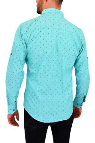 Erkek Puantiyeli Spor Gömlek DYM-9585