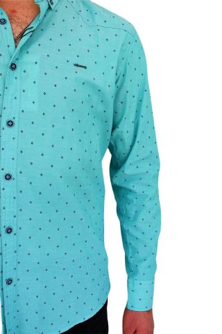 Erkek Puantiyeli Spor Gömlek DYM-9585