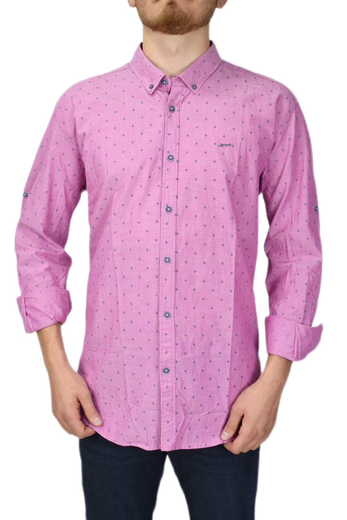 Erkek Puantiyeli Spor Gömlek DYM-9585