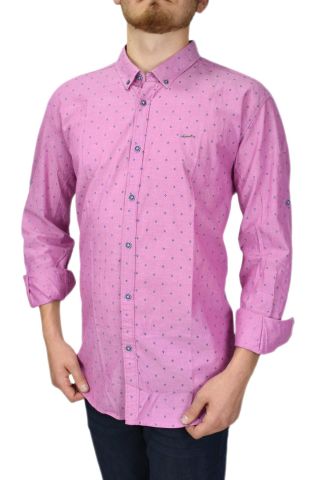 Erkek Puantiyeli Spor Gömlek DYM-9585