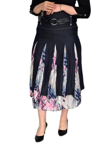 Kadın Şifon Parşalı Kraş Etek NS-21982